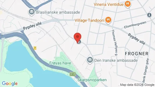 Apartments for rent i Oslo Frogner - kort over placeringen