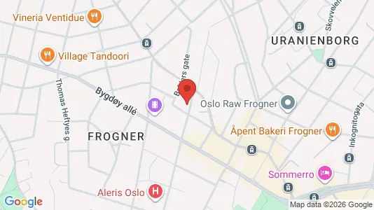 Apartments for rent i Oslo Frogner - kort over placeringen