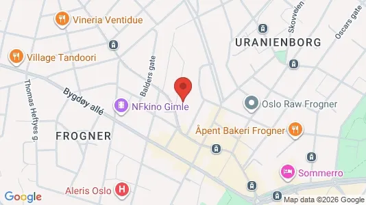 Apartments for rent i Oslo Frogner - kort over placeringen