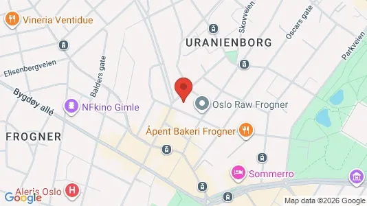Apartments for rent i Oslo Frogner - kort over placeringen