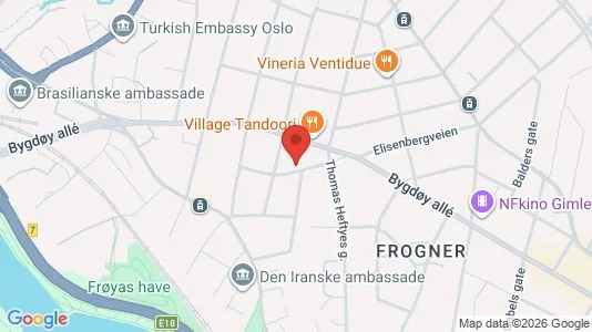 Apartments for rent i Oslo Frogner - kort over placeringen