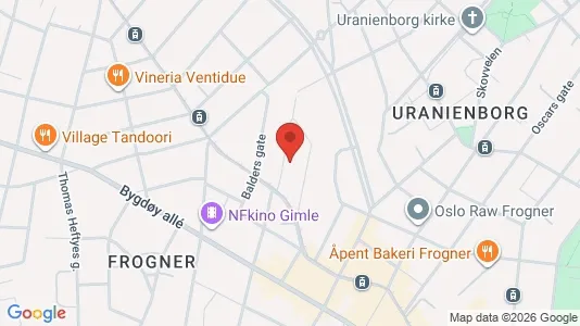 Apartments for rent i Oslo Frogner - kort over placeringen