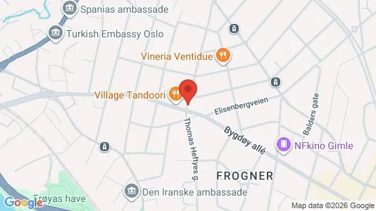 Rooms for rent i Oslo Frogner - kort over placeringen