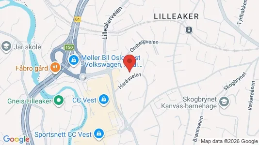 Rooms for rent i Oslo Ullern - kort over placeringen