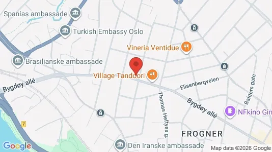Apartments for rent i Oslo Frogner - kort over placeringen