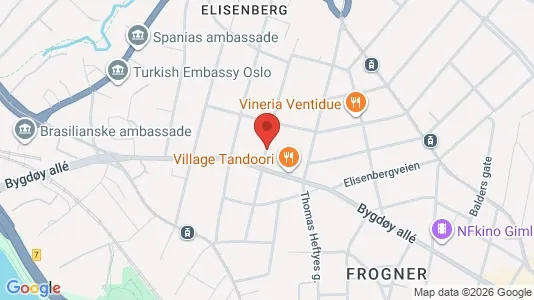 Apartments for rent i Oslo Frogner - kort over placeringen