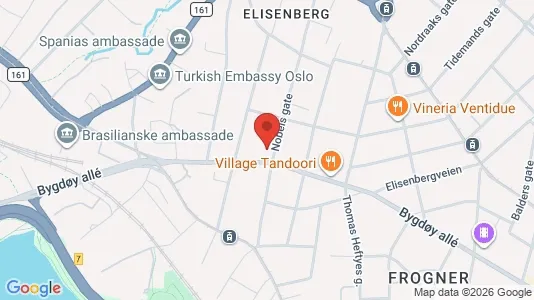 Apartments for rent i Oslo Frogner - kort over placeringen