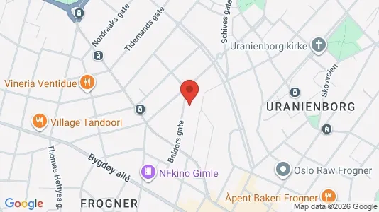 Apartments for rent i Oslo Frogner - kort over placeringen