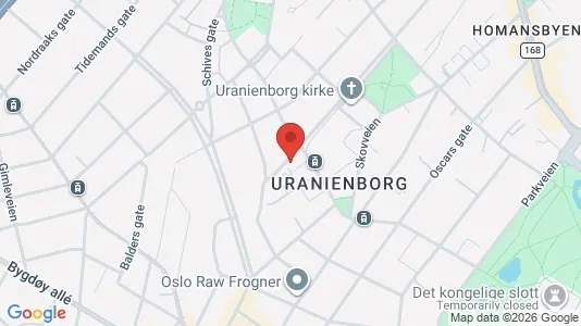 Apartments for rent i Oslo Frogner - kort over placeringen