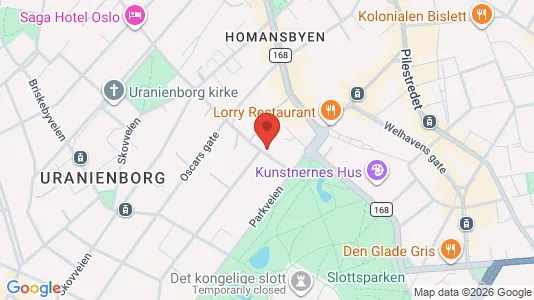 Apartments for rent i Oslo Frogner - kort over placeringen
