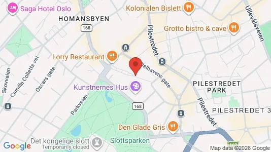 Rooms for rent i Oslo Frogner - kort over placeringen