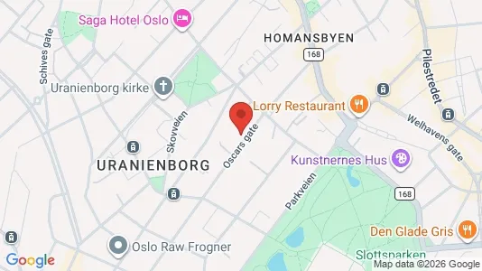 Apartments for rent i Oslo Frogner - kort over placeringen