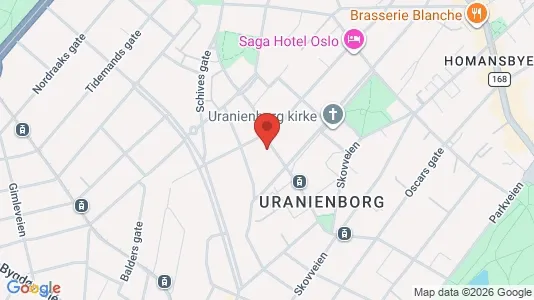 Apartments for rent i Oslo Frogner - kort over placeringen