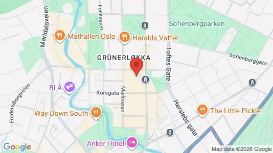 Apartments for rent i Oslo Grünerløkka - kort over placeringen