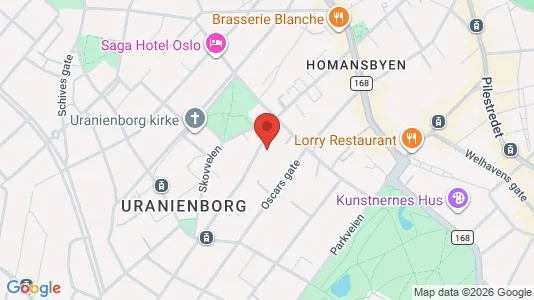 Apartments for rent i Oslo Frogner - kort over placeringen