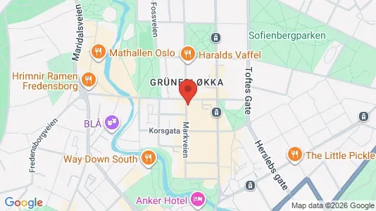 Apartments for rent i Oslo Grünerløkka - kort over placeringen