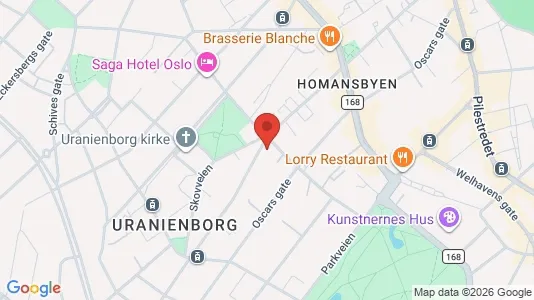 Apartments for rent i Oslo Frogner - kort over placeringen
