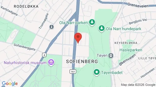 Rooms for rent i Oslo Grünerløkka - kort over placeringen
