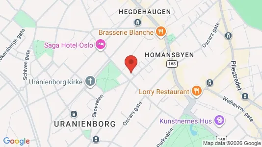 Apartments for rent i Oslo Frogner - kort over placeringen