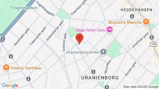 Apartments for rent i Oslo Frogner - kort over placeringen