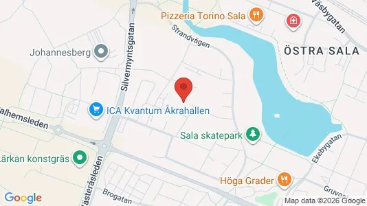 Apartments for rent i Sala - kort over placeringen