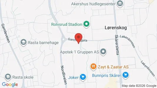 Apartments for rent i Lørenskog - kort over placeringen