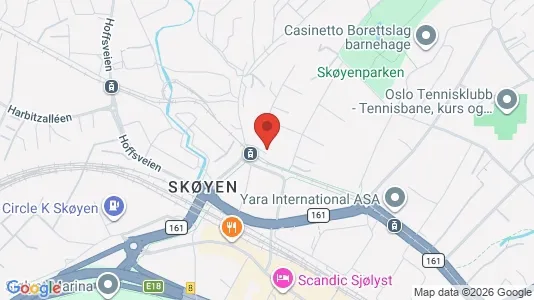 Rooms for rent i Oslo Ullern - kort over placeringen