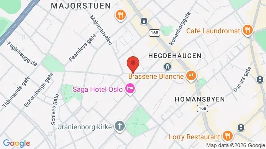 Apartments for rent i Oslo Frogner - kort over placeringen