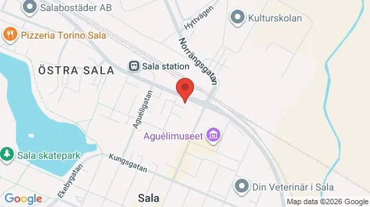 Apartments for rent i Sala - kort over placeringen