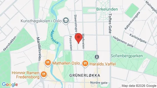 Apartments for rent i Oslo Grünerløkka - kort over placeringen