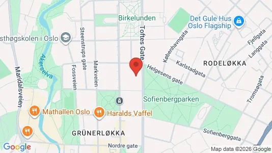 Apartments for rent i Oslo Grünerløkka - kort over placeringen