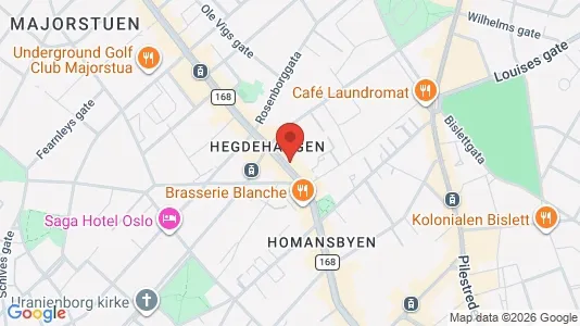 Rooms for rent i Oslo Frogner - kort over placeringen