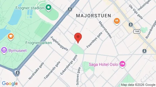Rooms for rent i Oslo Frogner - kort over placeringen