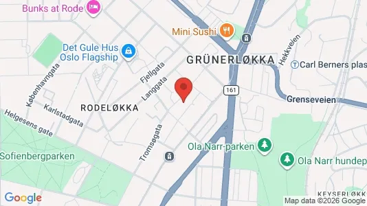 Rooms for rent i Oslo Grünerløkka - kort over placeringen