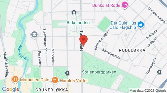 Rooms for rent i Oslo Grünerløkka - kort over placeringen