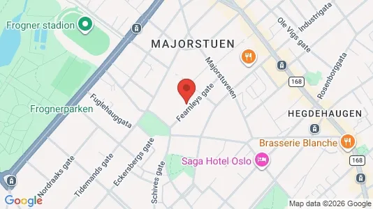Apartments for rent i Oslo Frogner - kort over placeringen