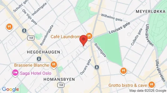 Rooms for rent i Oslo Frogner - kort over placeringen