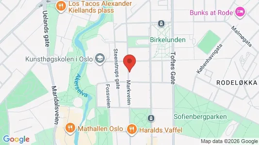 Apartments for rent i Oslo Grünerløkka - kort over placeringen