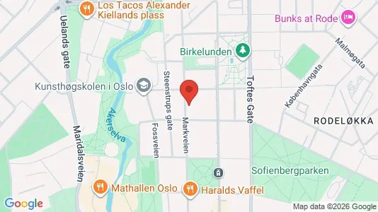 Apartments for rent i Oslo Grünerløkka - kort over placeringen