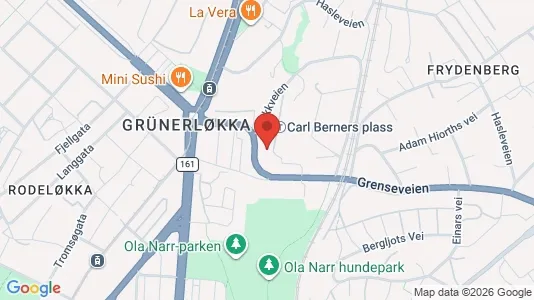 Rooms for rent i Oslo Grünerløkka - kort over placeringen