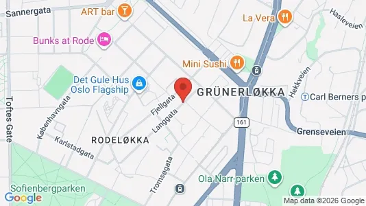 Apartments for rent i Oslo Grünerløkka - kort over placeringen