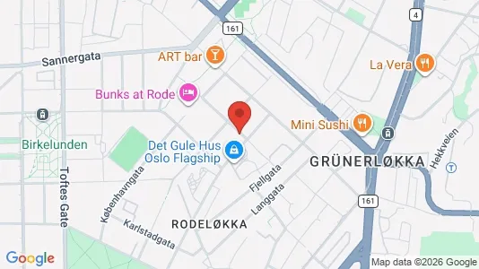 Apartments for rent i Oslo Grünerløkka - kort over placeringen