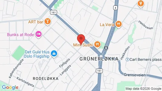 Apartments for rent i Oslo Grünerløkka - kort over placeringen
