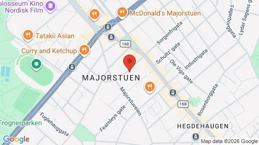 Rooms for rent i Oslo Frogner - kort over placeringen