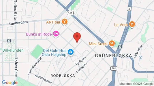 Apartments for rent i Oslo Grünerløkka - kort over placeringen