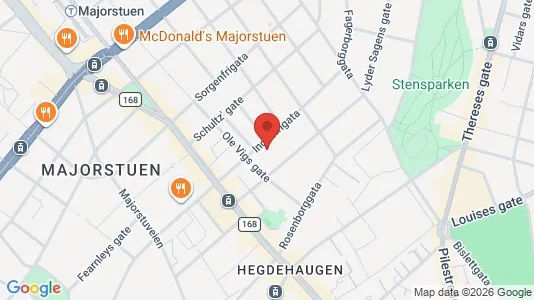 Rooms for rent i Oslo Frogner - kort over placeringen