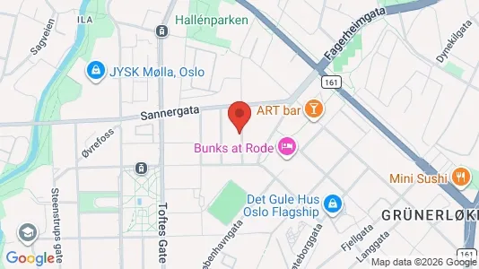 Rooms for rent i Oslo Grünerløkka - kort over placeringen