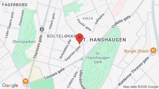 Apartments for rent i Oslo St. Hanshaugen - kort over placeringen