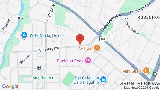 Apartments for rent i Oslo Grünerløkka - kort over placeringen