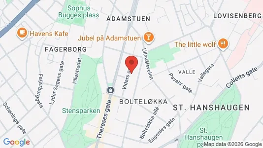 Apartments for rent i Oslo St. Hanshaugen - kort over placeringen